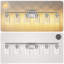 Applique murale 6 lumières en nickel nickel brossé pour salle de bain, verre cylindrique transparent-1713517558