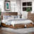 Wrigley Standard Bed with Drawers and Shelves-380017843