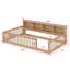 Lit au sol avec armoires de rangement et ports USB-679881755