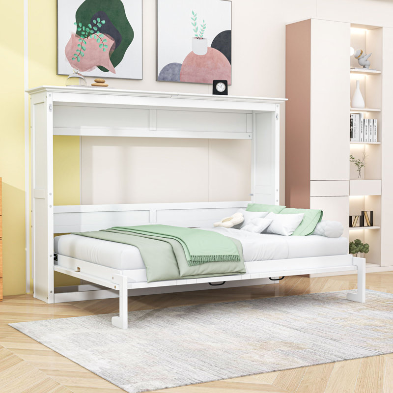Lit escamotable Wooden, Blanc