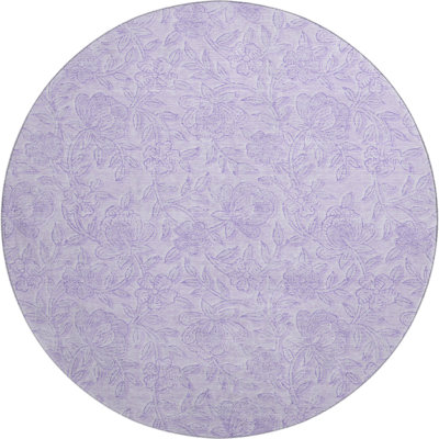 Premium Machine Washable Prisco Lilac Rug