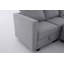 Petit canapé modulaire en L avec repose-pieds convertible et grand rangement, gris clair