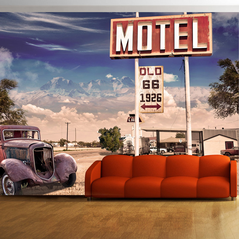 Old Motel 245cm x 350cm Wallpaper, 300 cm x 210 cm