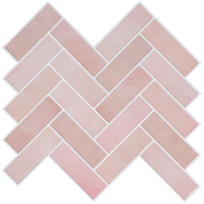Carrelage en gel 12 "x 12" à chevrons pour la salle de bain
