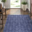 Jakat Damask Area Rug in Blue