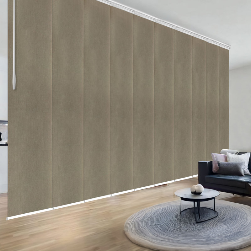 Cornsilk 10-Panel Double Rail White Panel Track Extendable 120"-218"W x 94"H, Panel width 23.5"