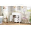 Meuble-lavabo de 76 cm avec lavabo en céramique, 2 tiroirs et tablette réglable - Glissement fluide pour les petits tiroirs