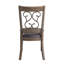 Ensemble de chaises d'appoint en cuir synthétique noir et cerisier vieilli Raphaela (ensemble de 2)