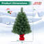 Arbre de noël artificiel pin vert 2 pi avec 35 lumières claires et bleues pré-éclairé