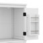 Armoire de rangement élégante pour salle de bain, unité de rangement pour salle de bain, armoire autoportante avec 4 portes, tablettes réglables, tablettes adaptables-47432274