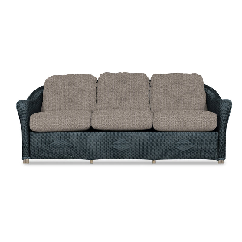 Reflections Outdoor 3 - Seat Patio Sofa, Hansen Dove, Denim Blue
