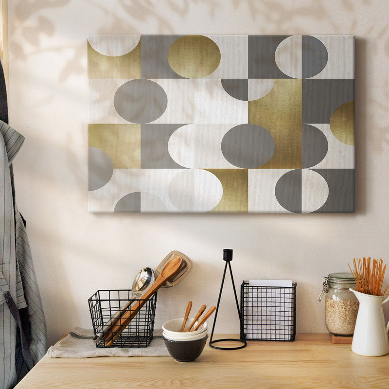 Modern Gold Reflections-Gallery Wrapped Canvas, 24" H x 36" W