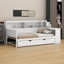 Lit de jour en bois Trundle - tablettes de rangement, bureau d'étude (conception multifonctionnelle)-1995178890-1995178891