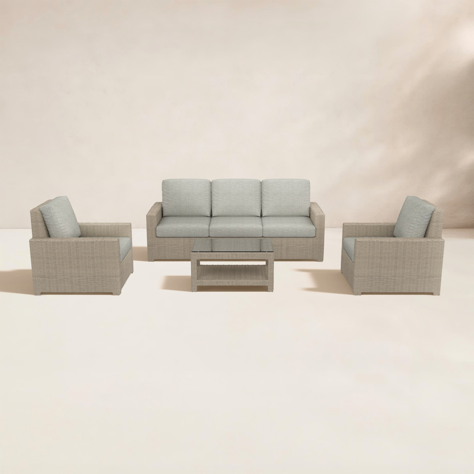 Henri 5-Person Sunbrella® Patio Seating Group, Canvas Granite