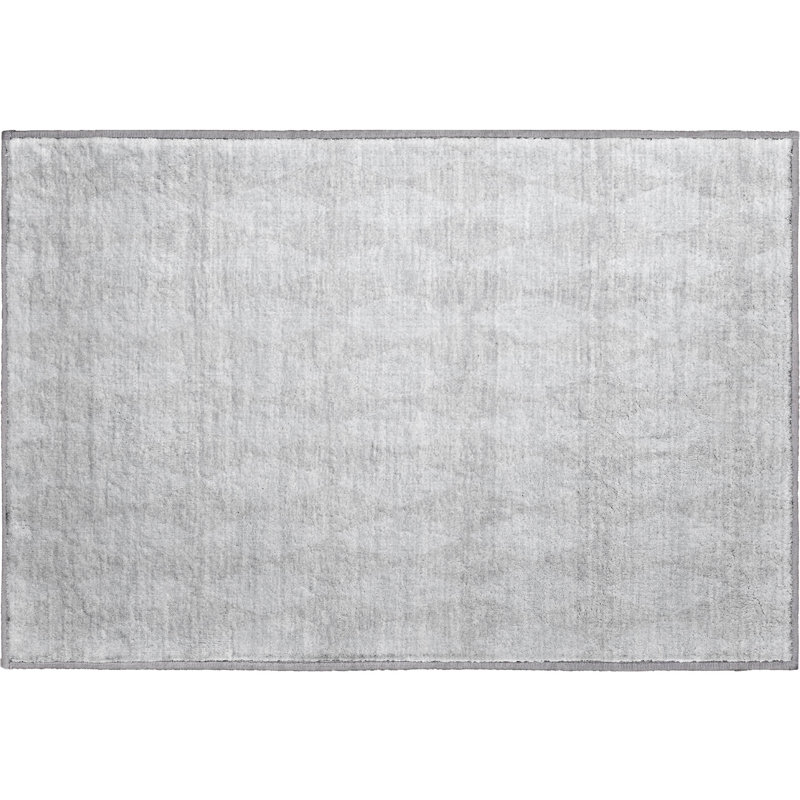 Premium Machine Washable Cerrito AMF578 Pewter Rug, Rectangle 1'8" x 2'6"