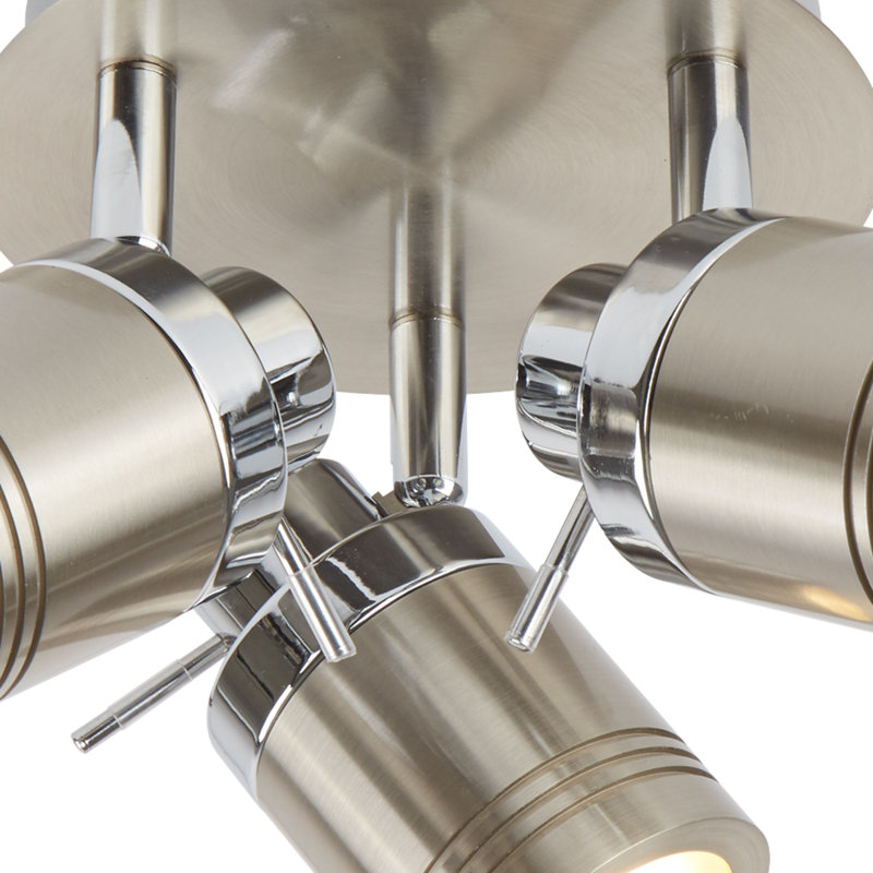 Marceline Ceiling Spotlight, Satin Silver/Chrome/Silver