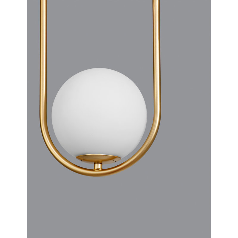 1 - Light Brass Gold Sphere Pendant