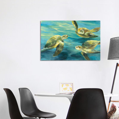 Sea Turtles by Julia Purinton - Wrapped Canvas Print