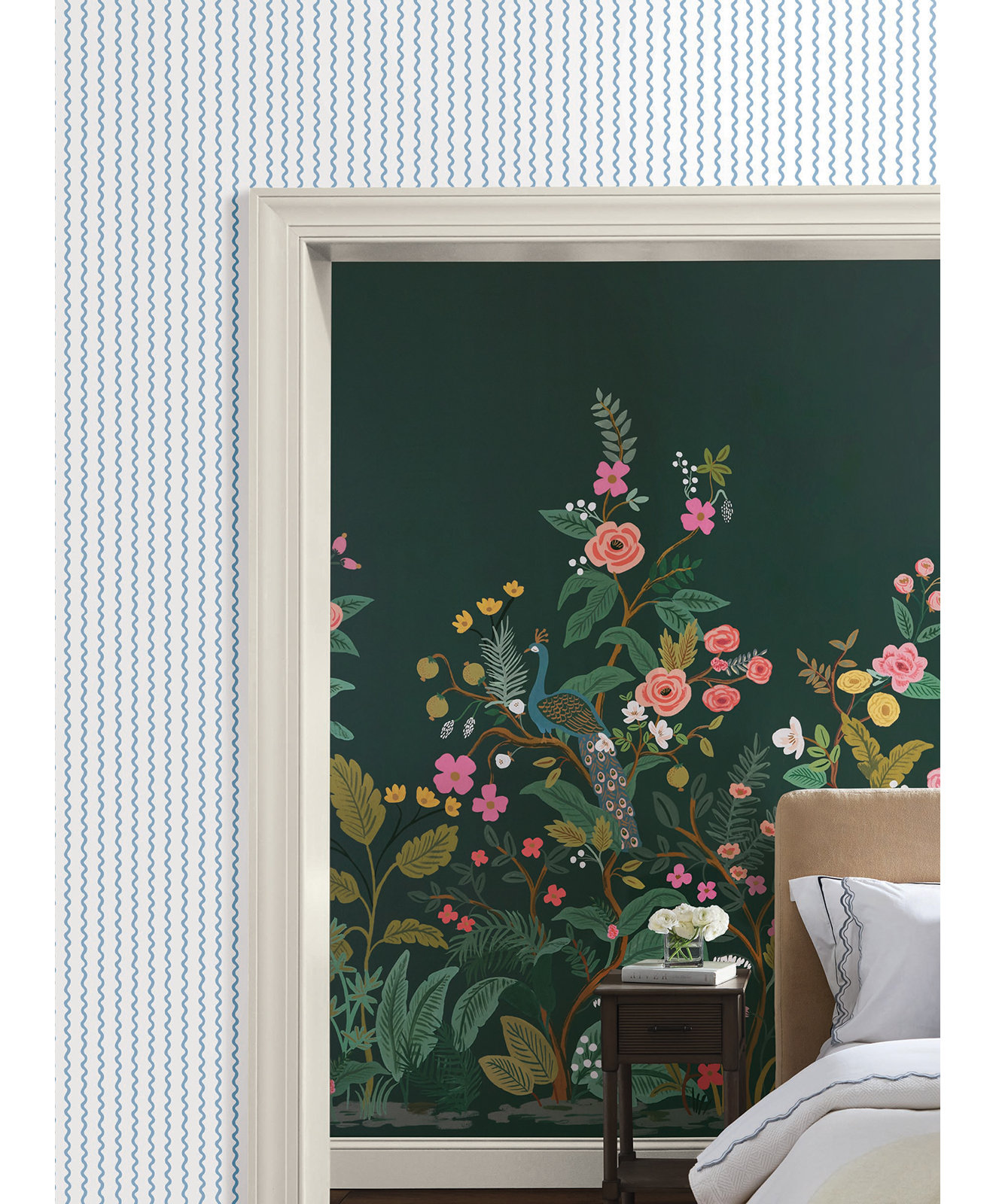 Rickrack Wallpaper Double Roll, Blue