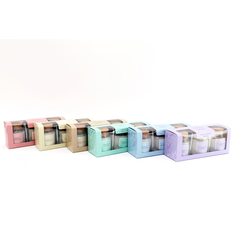 Scented Jar Candle with Glass Holder