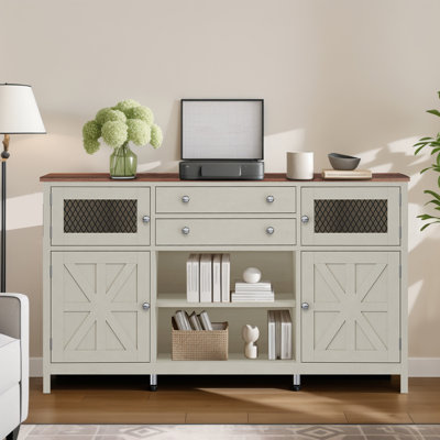 Fotou 59" Wide 2 Drawer Sideboard