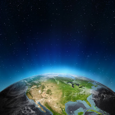 «Usa From Space», impression sur toile tendue