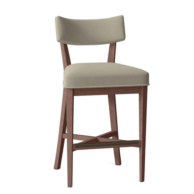 Tabouret de bar 29,5 po Juliet, Toile de rameau Perigold Beagle, Noyer, Tabouret de comptoir (siège d'une hauteur de 25,5