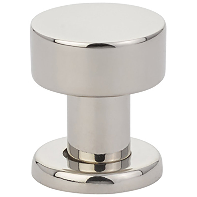 Cadet Mushroom Cabinet Knob, 1" H x 1" W x 1.12" D, Polished Nickel