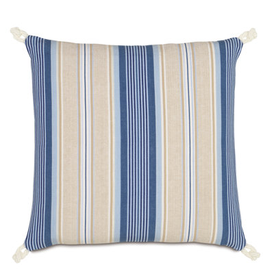Maritime Striped Cotton Throw Pillow
