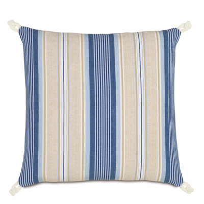 Maritime Striped Square Pillow Cover & Insert