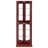 Lighted Cabinet For Corner - Mirrored Back Adjustable Shelves Cherry Collectables Storage Curio Tempered Glass Lights Soft Cloth Clean