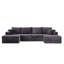 Canapé modulaire infonuagique avec deux poufs-1205854949