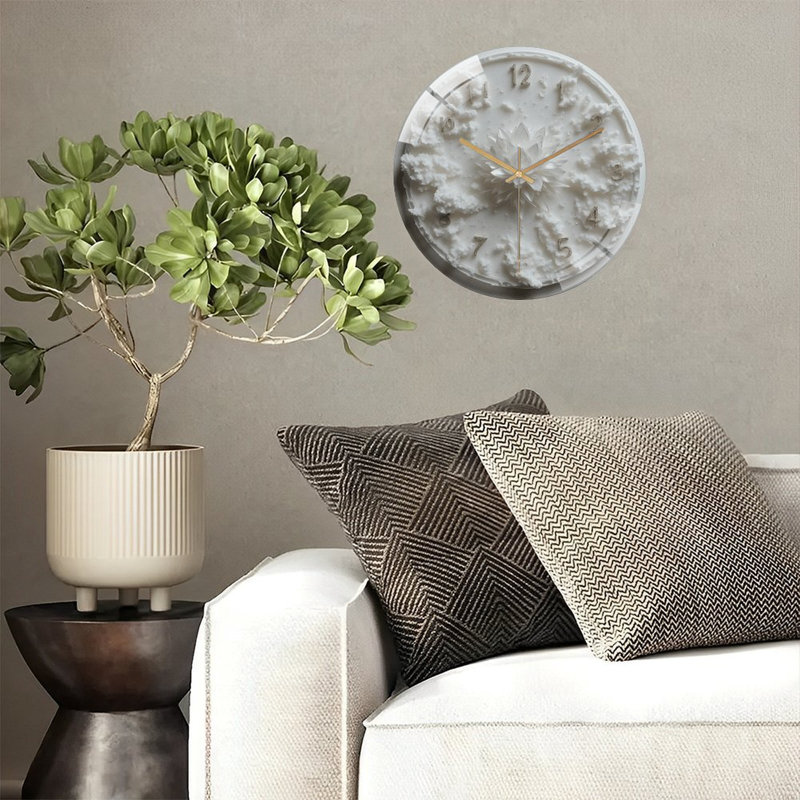 Horloge murale en verre 12 po