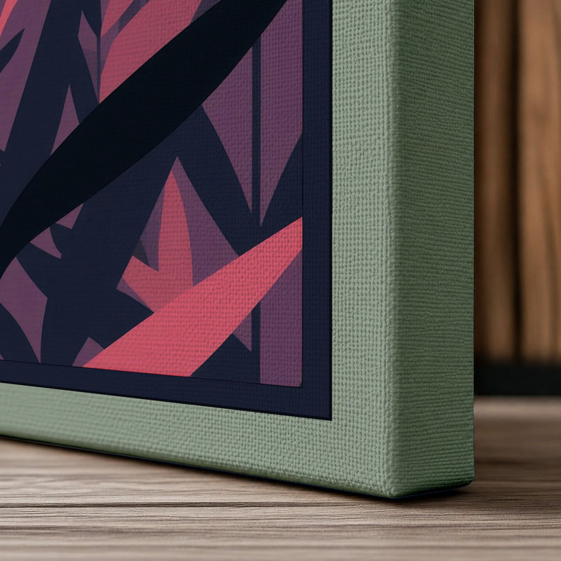 Lunar Silhouette Modern - Wrapped Canvas, 30x20 - 76.2 x 50.8 cm, Sage Border