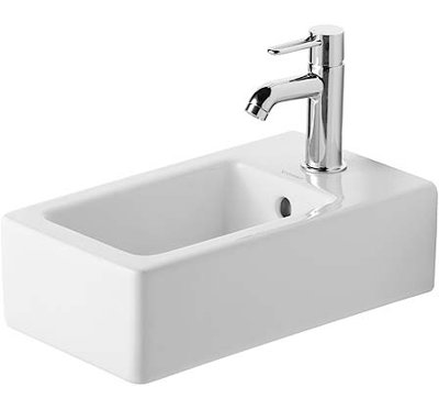 Lavabo de salle de bain mural en céramique avec trop-plein 18 po Vero