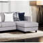 Canapé modulaire réversible en chenille gris clair Halewood