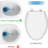19in Elongated Toilet Seat with Built-In Toddler Potty Training, Soft Close Toilet Seat, Non-Slip Bumpers, Quick Release Hinges for Easy Cleaning, Fits Adults and Children, Scratch Resistant, White