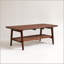 Table basse de style Mid-Century en bois avec tablette de rangement, pieds pliables à une touche pour un rangement facile et une utilisation efficace de l'espace