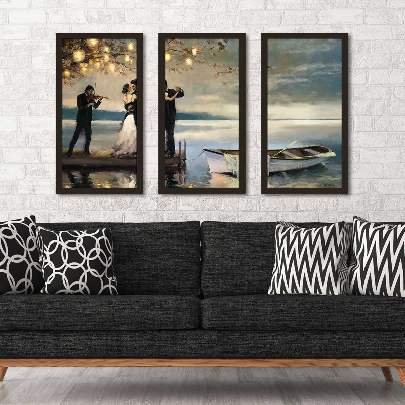 "Twilight Romance", impression sur acrylique 3 pièces, H 33,5 po x l 52,5 po x P 1 po