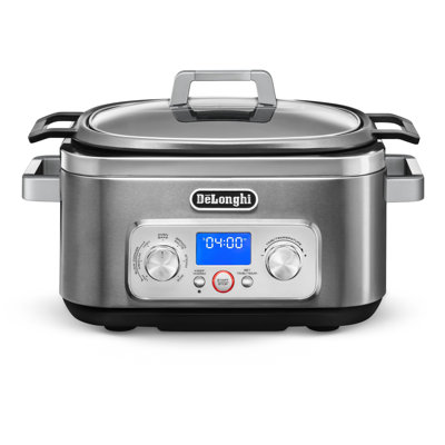 De'Longhi Livenza Multi-Cooker, Stainless Steel - 6 qt - Crock Pot Slow Cooker