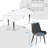 8 Seat Modern Stone Dining Table Set With Faux Leather Side Chairs, 9-piece Dining Set-111532649