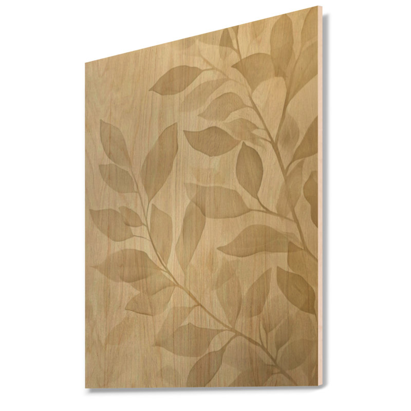 Downham II - impression d'art mural abstrait en bois, H 32 po x l 24 po, Rectangulaire