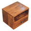 Solis 1-Drawer Chestnut Wall-Mounted Nightstand, 1 Open Slot, Brown-1112414142