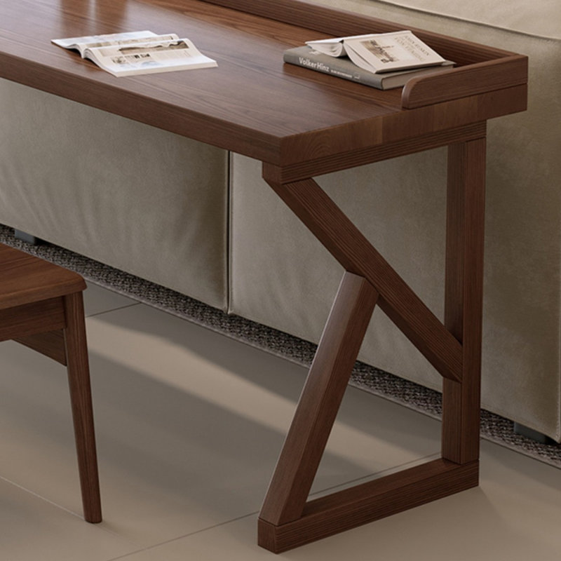 Bureau rectangulaire en bois massif noyer clair, H 31,5 po x l 62,99 po x P 23,62 po