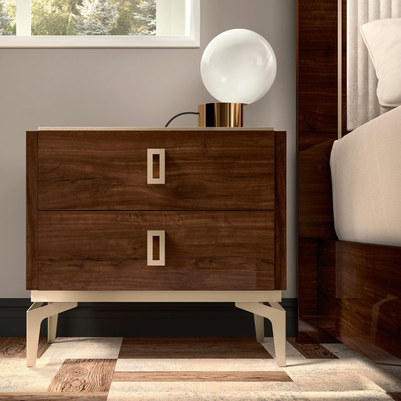 Aurelio Walnut Accent Nightstand