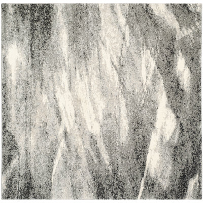 Kruse Abstract Gray/Ivory Area Rug