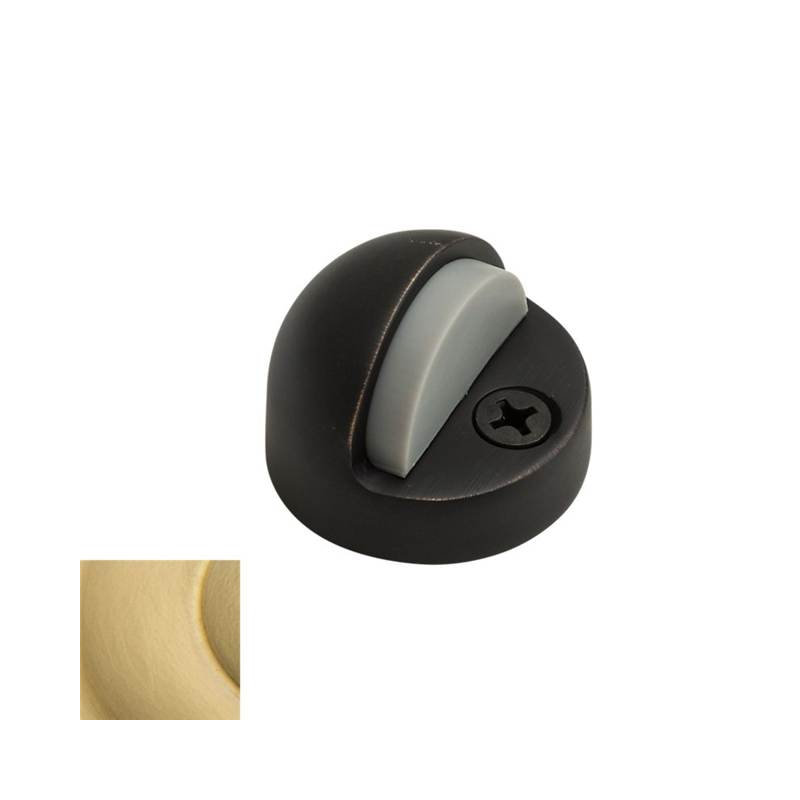 Dome Bumper Floor Mount Stop, Satin Black, 1.35" H x 1.875" W x 1.03" D
