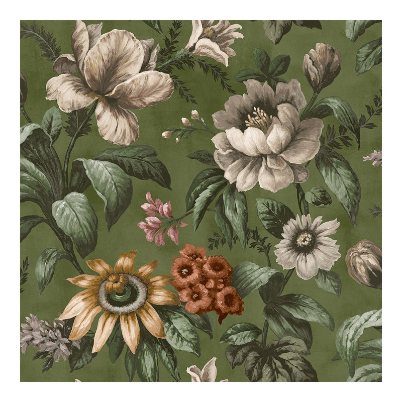 Superfresco Easy Gardenia Floral Wallpaper, Green