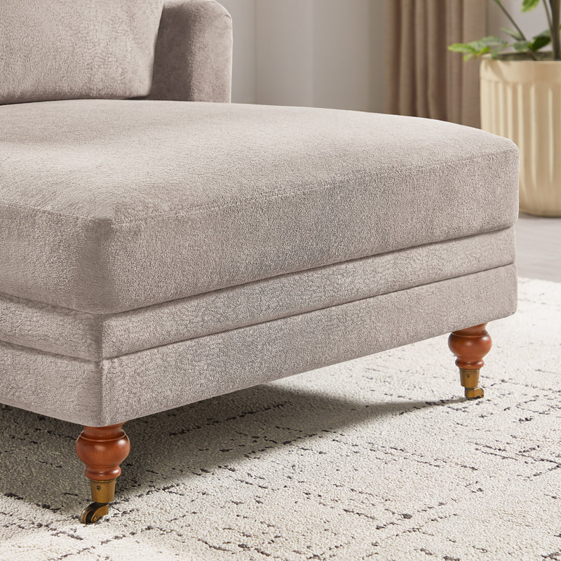 Chaise longue rembourrée avec dossier réglable, Chameau