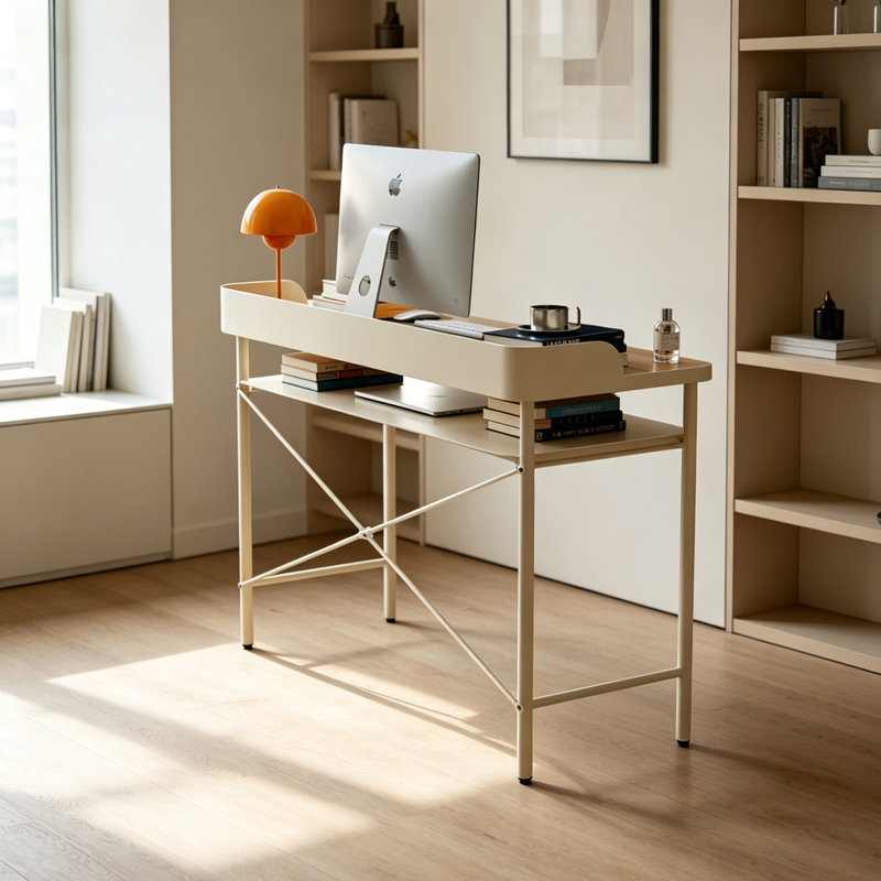 Bureau à deux niveaux au design exquis 47,24 po